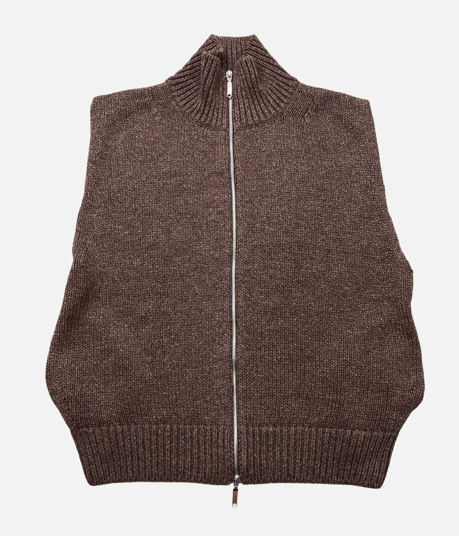 Olde H&Daughter / SILK LINEN VEST (ESPRESSO) – LAFUNQUE