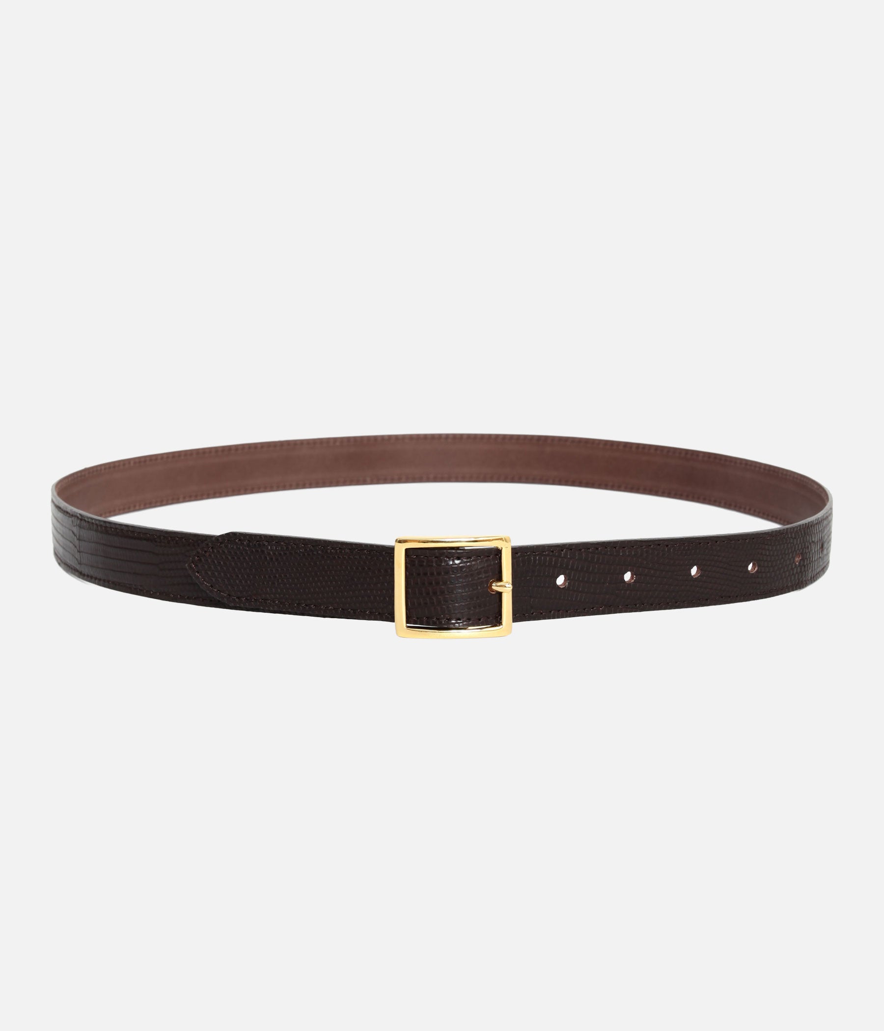 BISOWN / LIZARD CLASSIC SQUARE BELT (BROWN) – LAFUNQUE