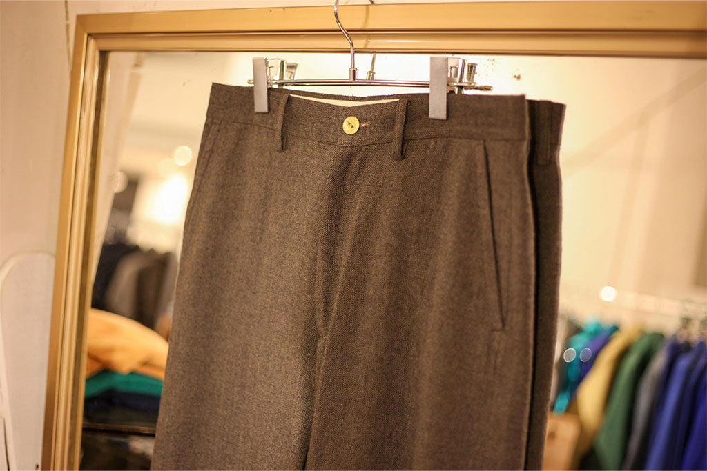 I AM DORK 25AW WORK PANTS "LINEN × WOOL × CASHMERE" (BROWN MIX)