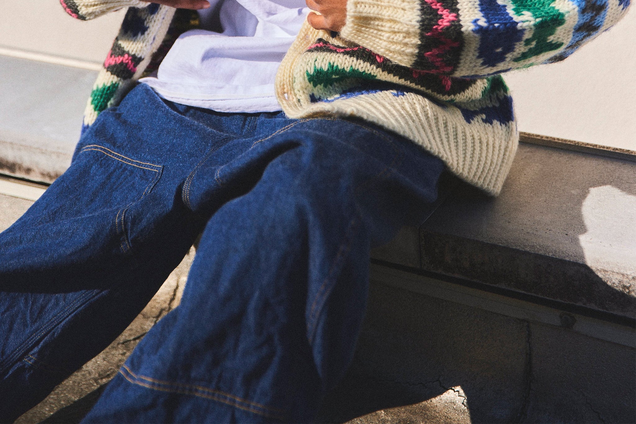 Gurank 25AW 8oz RAW DENIM DOUBLE KNEE PANTS