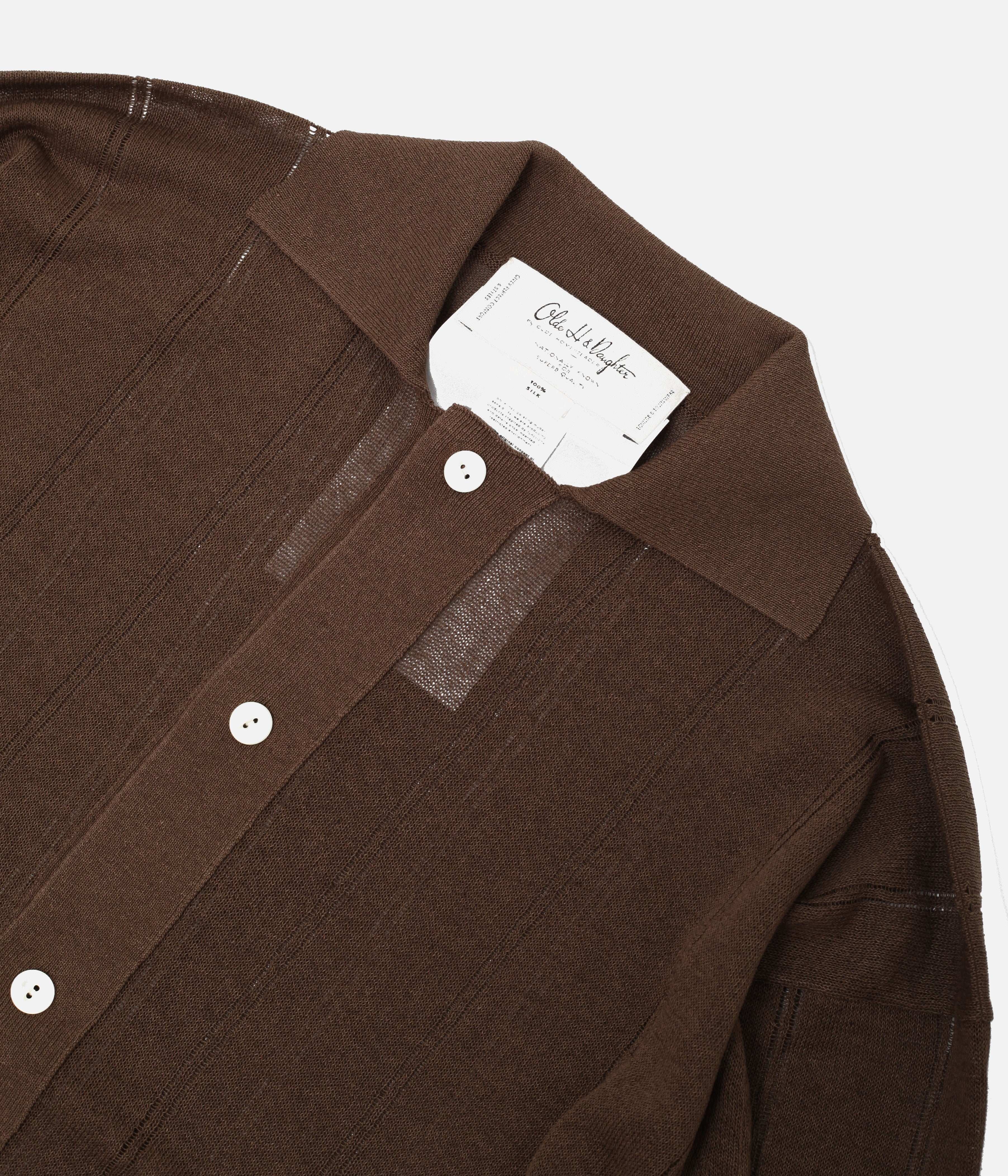 Olde H&Daughter / JYARIJYARI SILK SHIRTS C/D (ALGAE) – LAFUNQUE