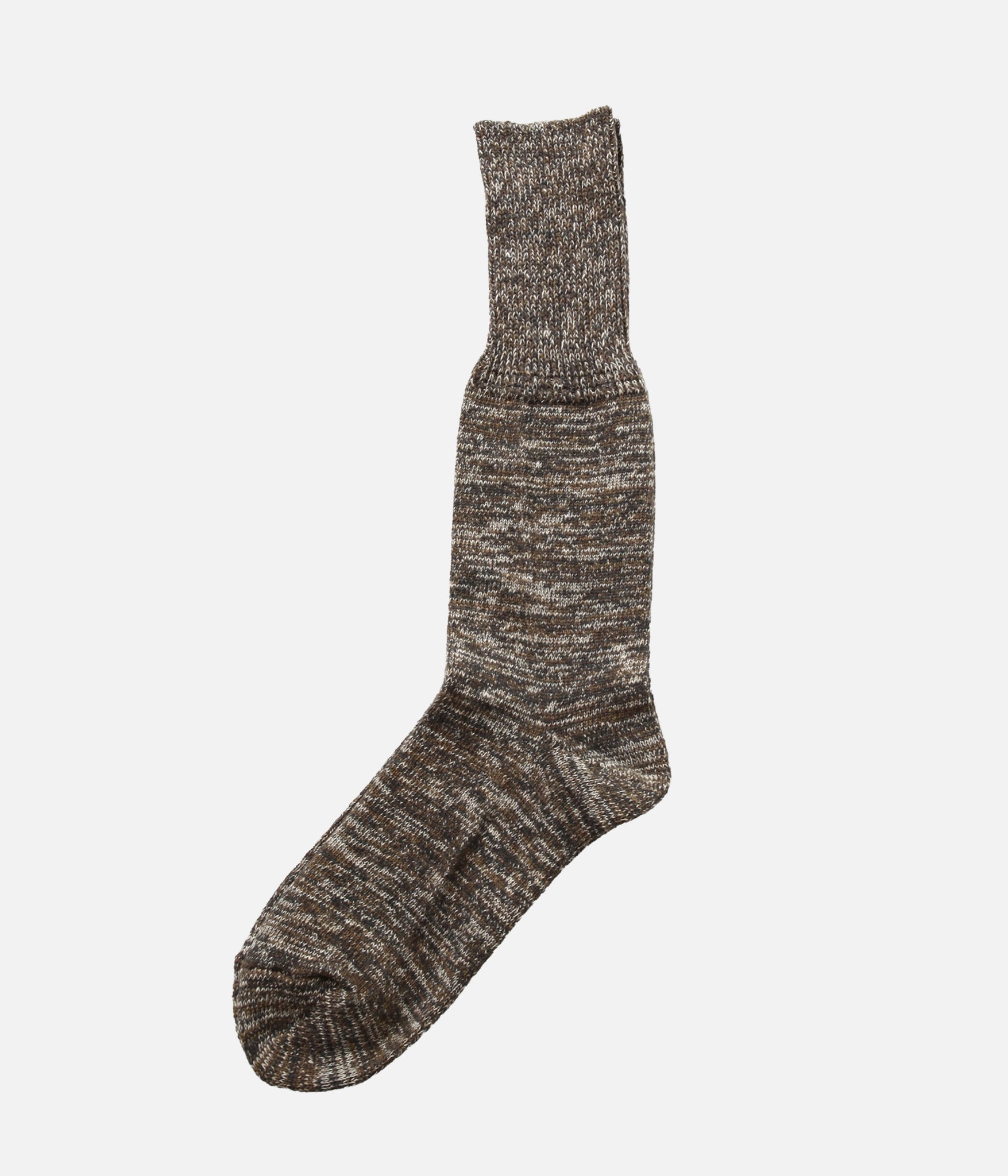 OLDE HOMESTEADER YOUTH / TWEEDISH JERSEY CREW SOCKS (BLACK×ECRU