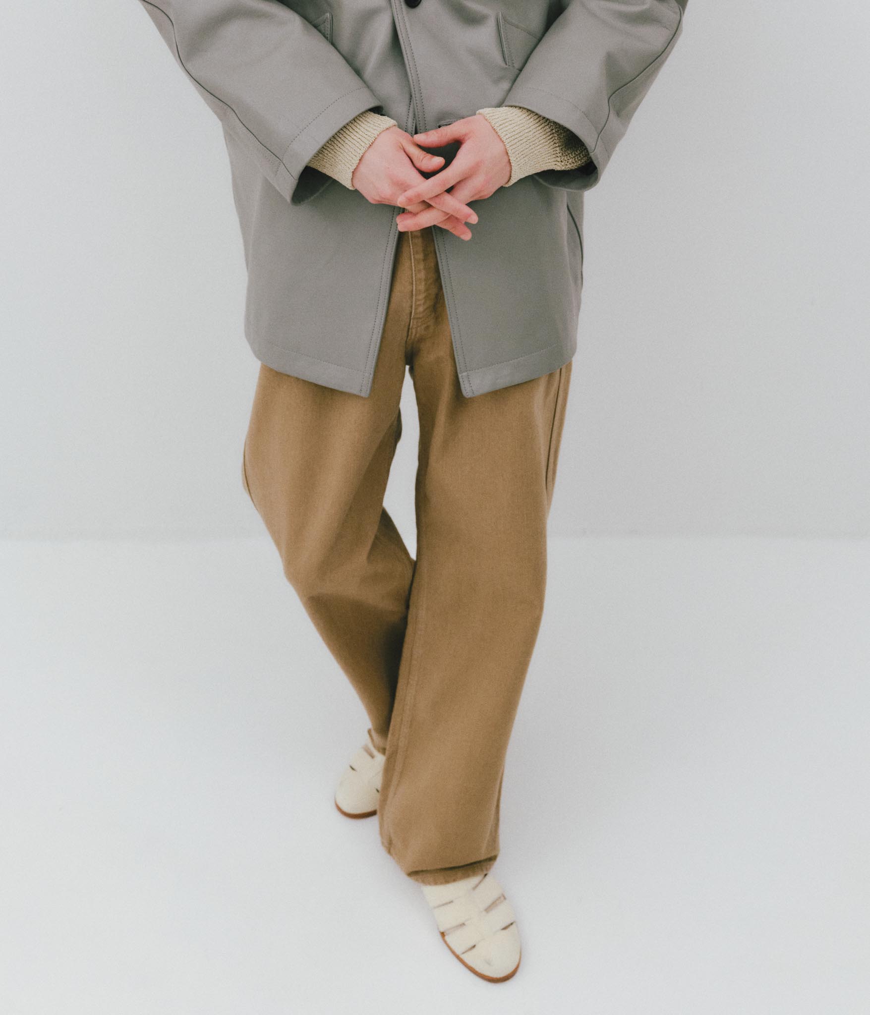 ENCOMING / ENST DENIM TROUSER (BEIGE) – LAFUNQUE