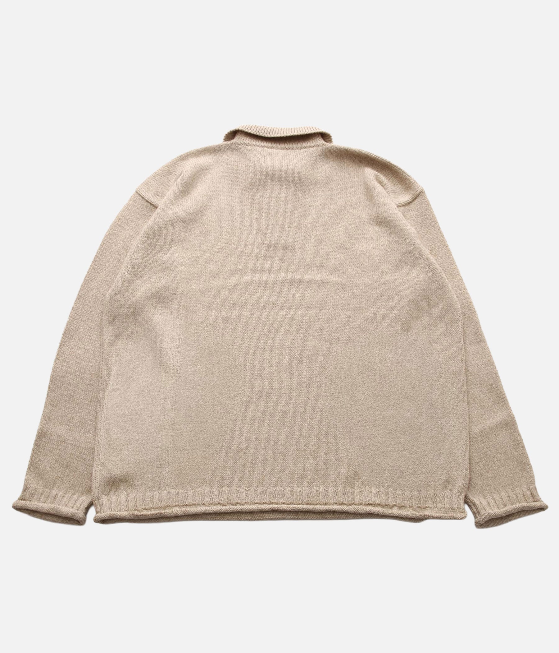 Olde H&Daughter / SILK COTTON HALF ZIP P/O (SAND) – LAFUNQUE