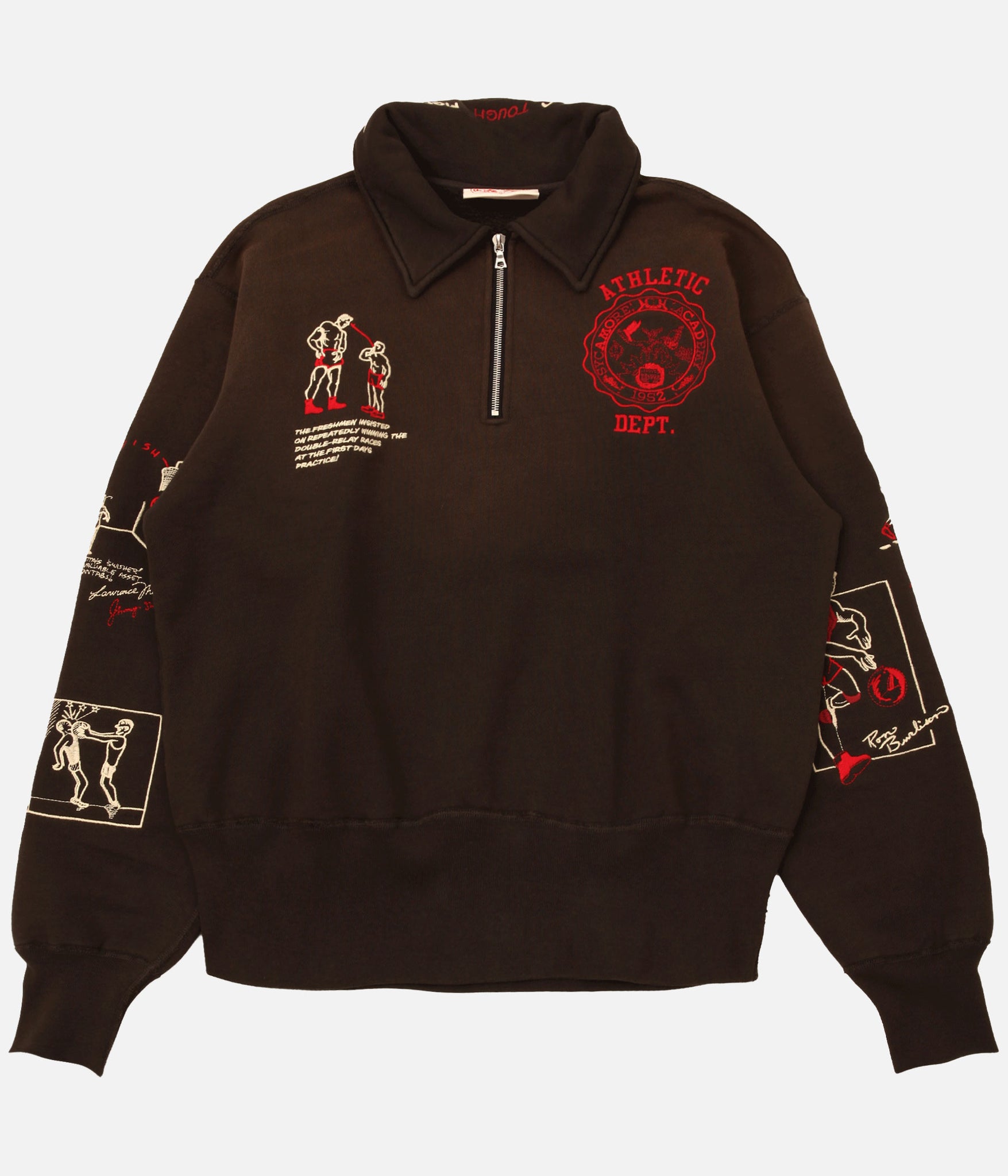 Samuel Zelig / VARSITY 1/4 ZIP (BLACK)