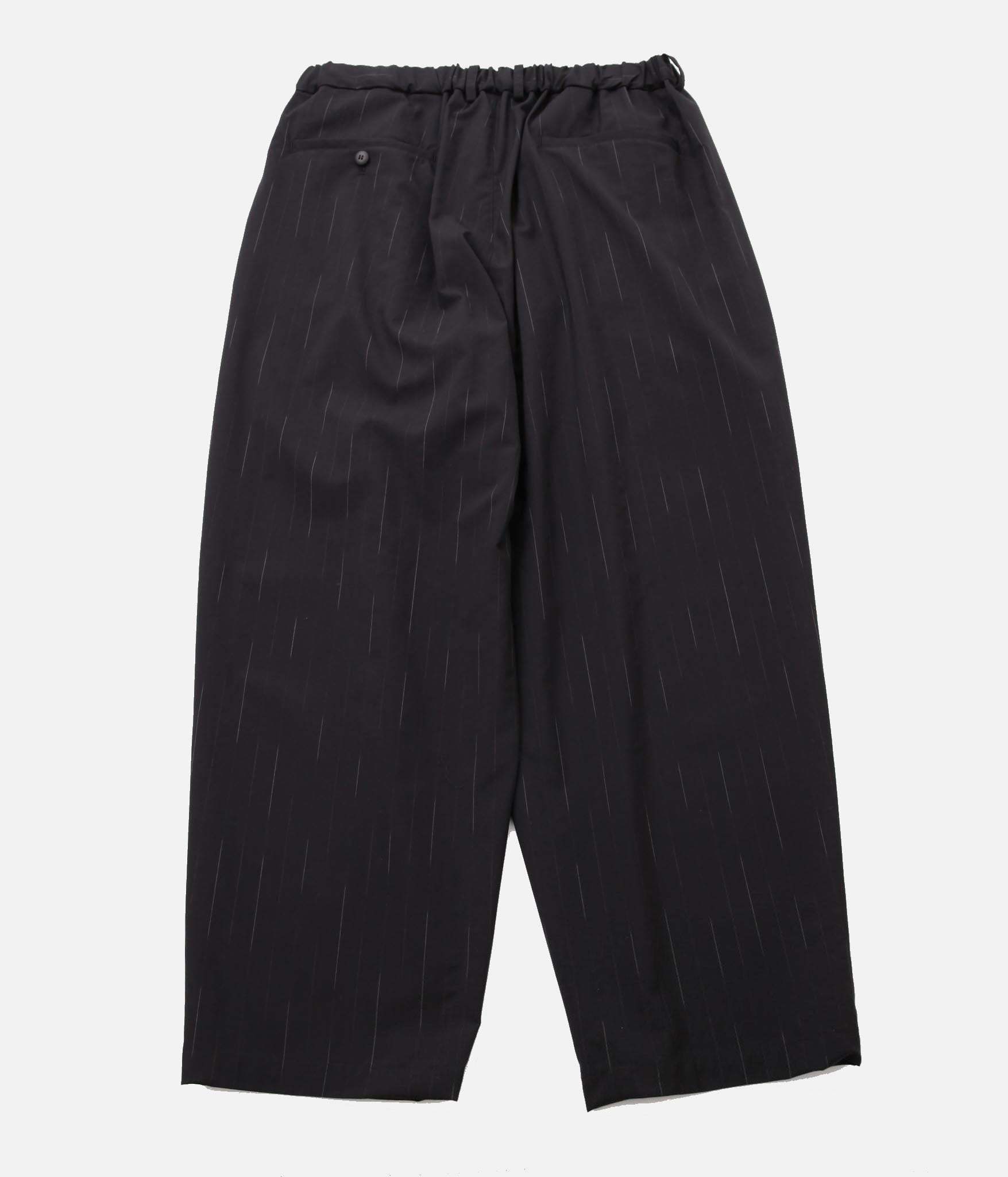YOKO SAKAMOTO / DOUBLE PLEATED WIDE EASY PANTS -WOOL KASURI STRIPE