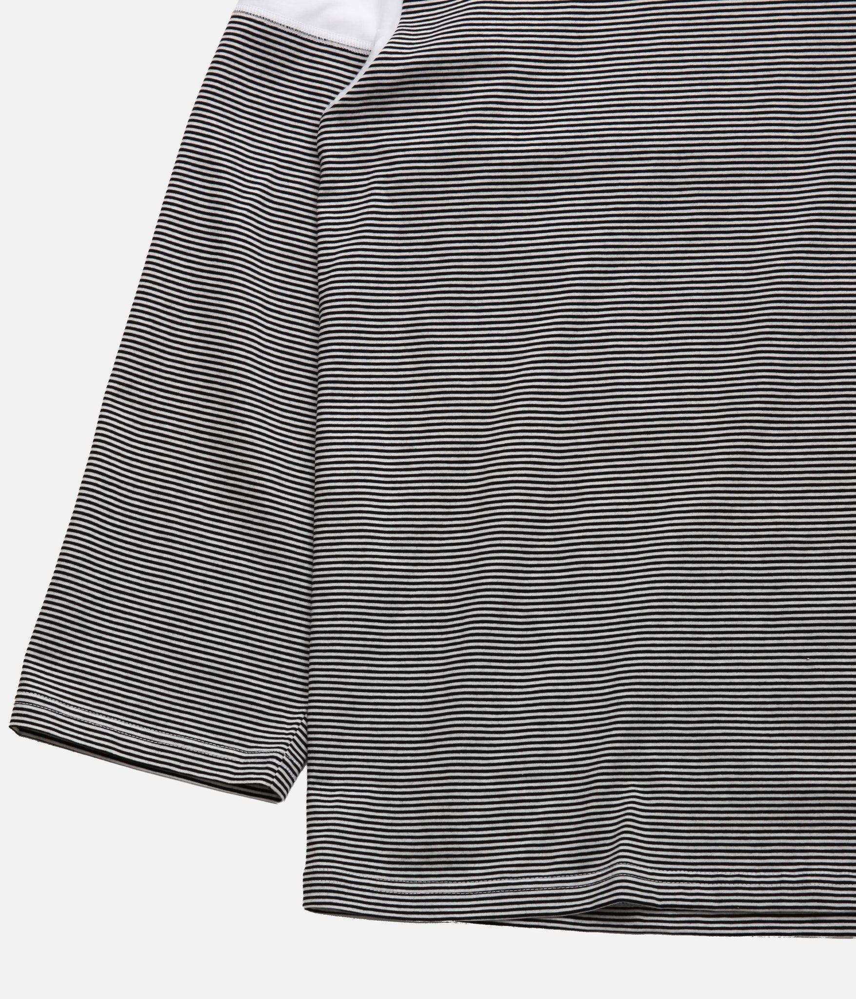 ANSNAM / BORDER BOAT NECK L/S TEE NARROW STRIPES(BLACK×WHITE