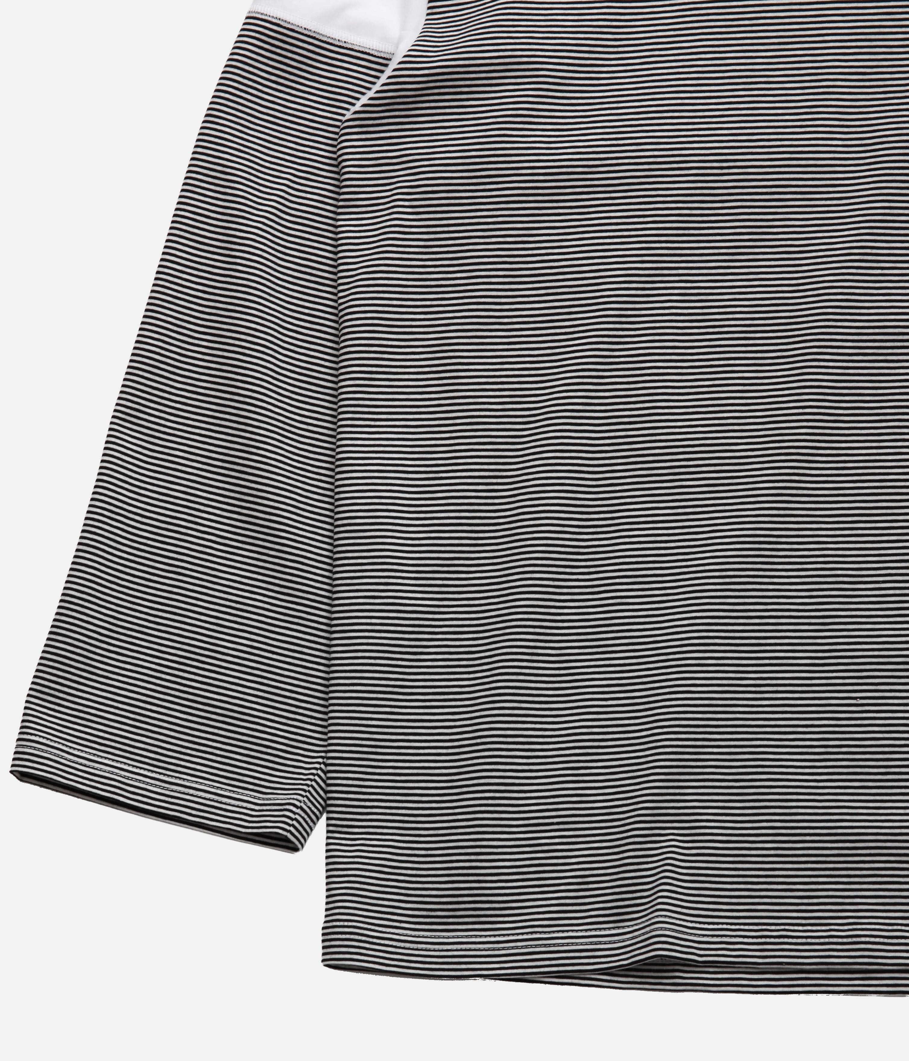 ansnam アンスナム BORDER BOAT NECK L/S TEE ANSNAM / BORDER BOAT NECK L/S TEE NARROW STRIPES(BLACK×WHITE