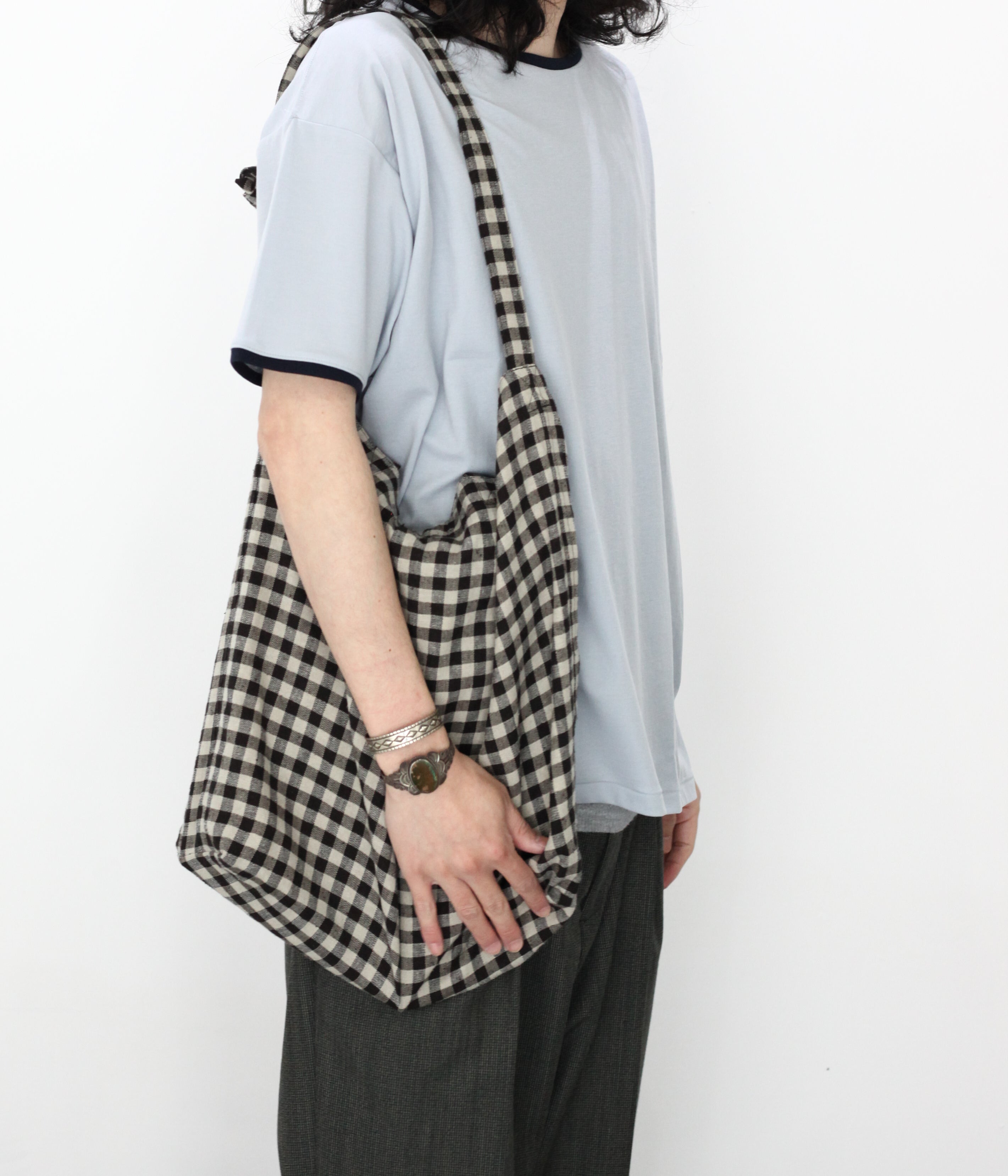 YOKO SAKAMOTO / RESEARCHER BAG LARGE (GINGHAM) – LAFUNQUE