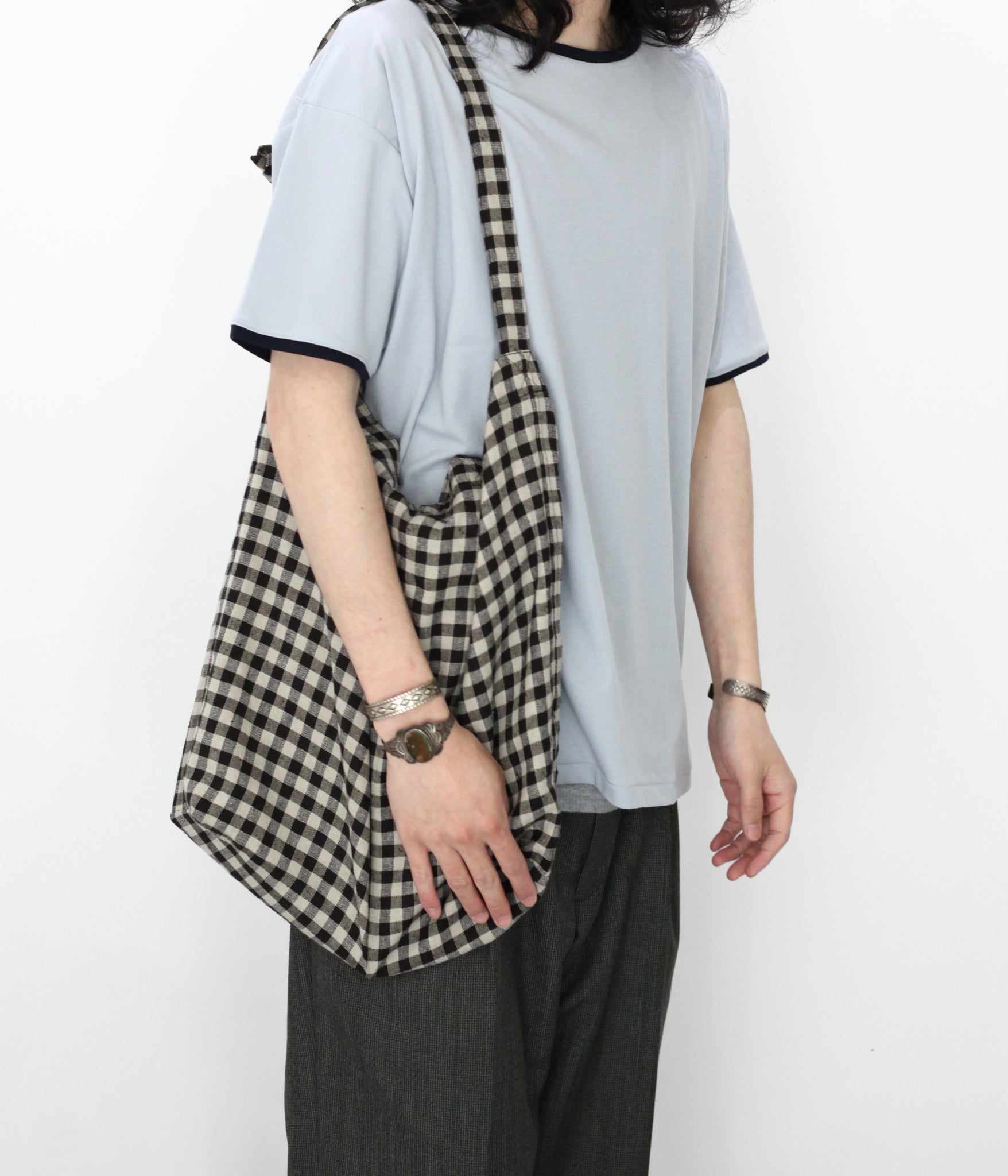 YOKO SAKAMOTO / RESEARCHER BAG LARGE (GINGHAM) – LAFUNQUE