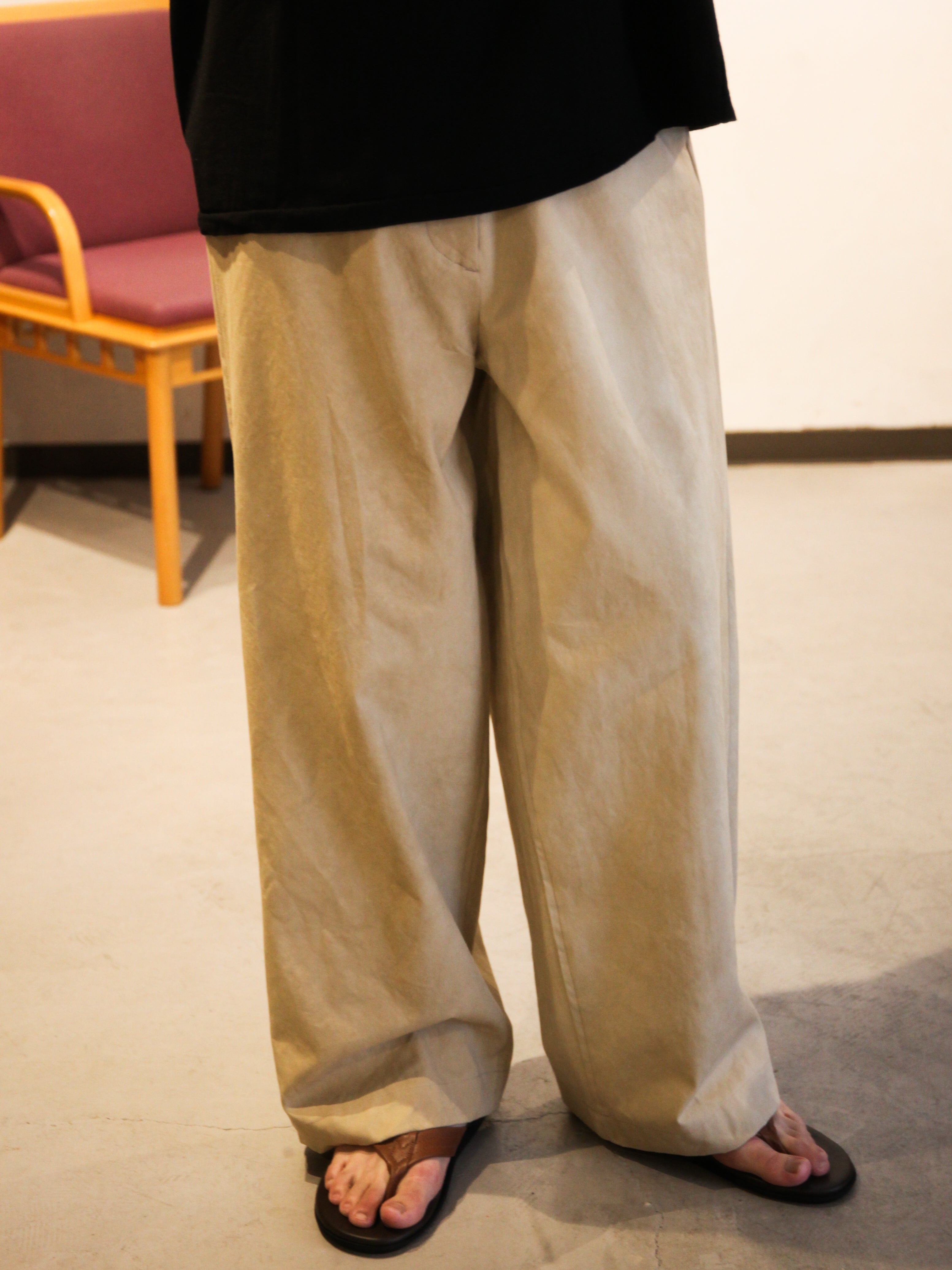 I am dork Work pants ChinoBEIGE ムラ染チノ I am dork アイアムドーク】ムラ染チノ BEIGE - THIRTY' THIRTY