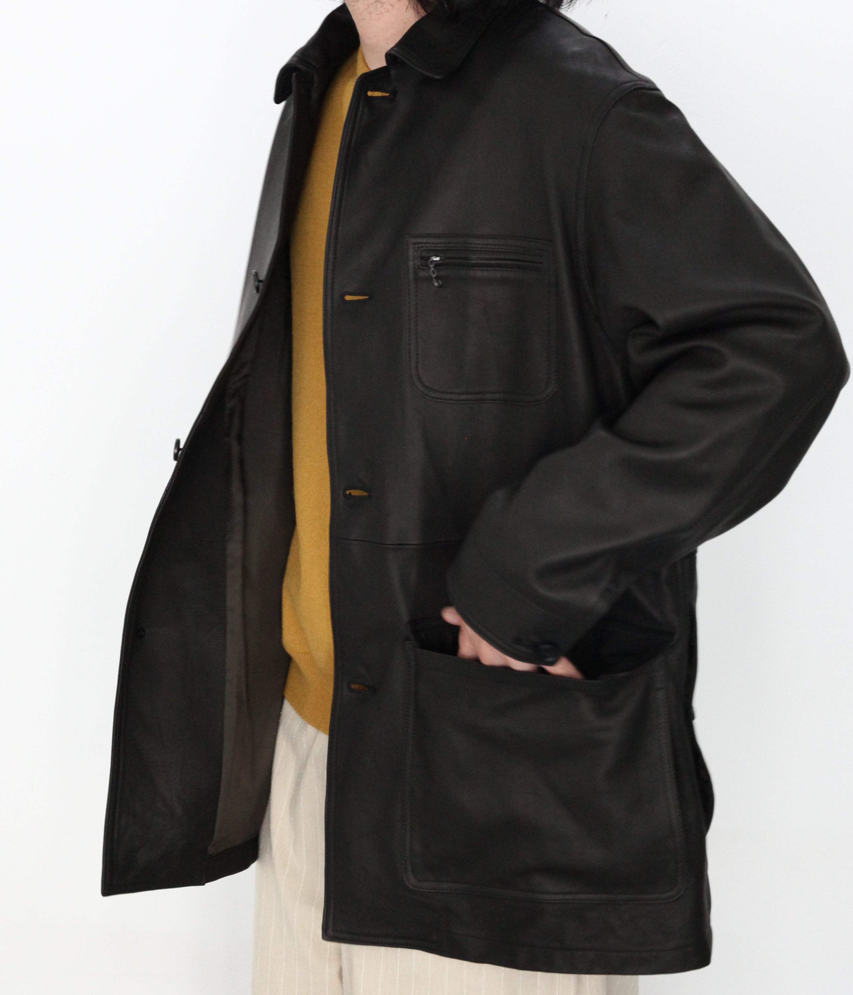 BISOWN / LUMB LEATHER HUNTING JACKET (BLACK) – LAFUNQUE