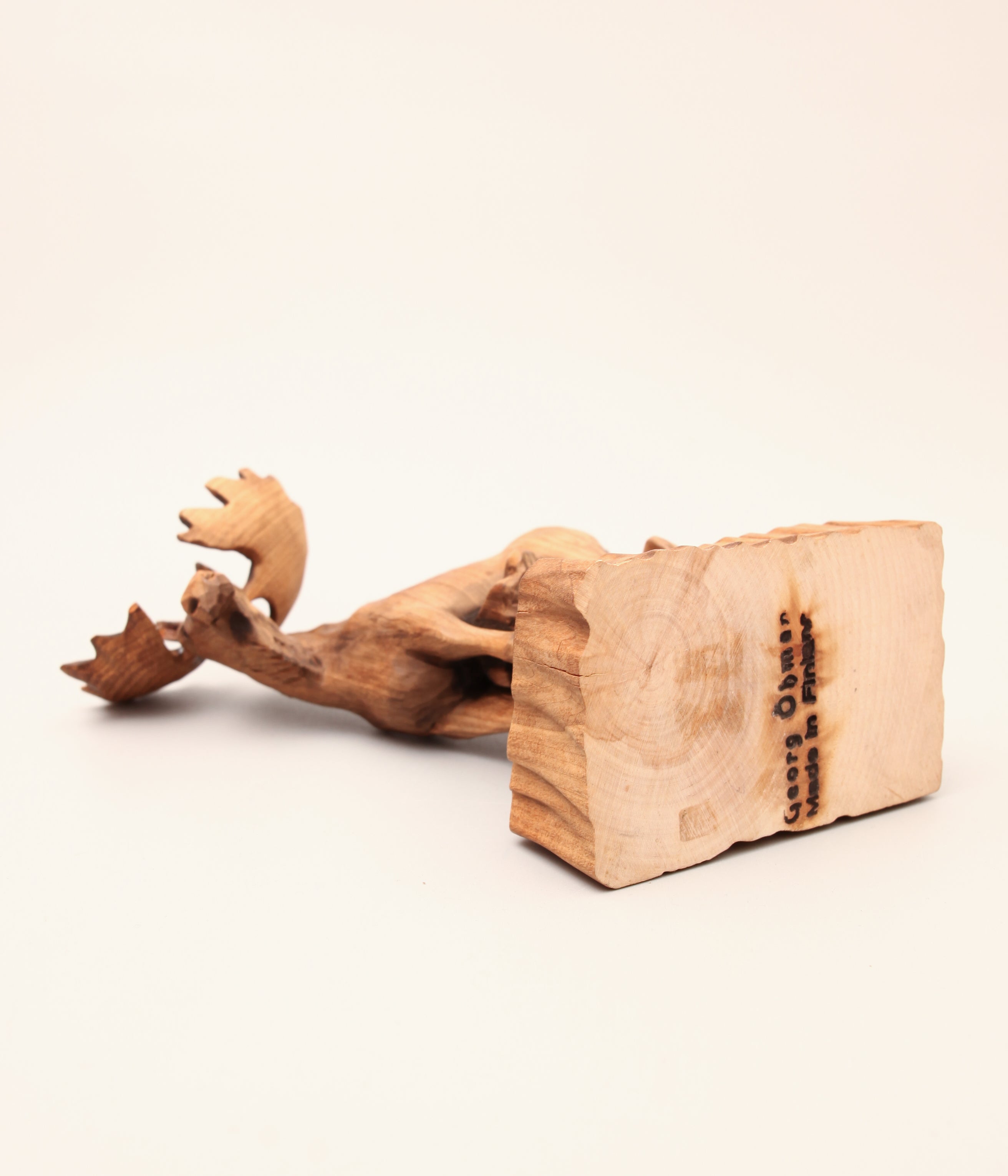 VINTAGE / 70's~ SWEDEN WOOD SCULPTURE ELK – LAFUNQUE