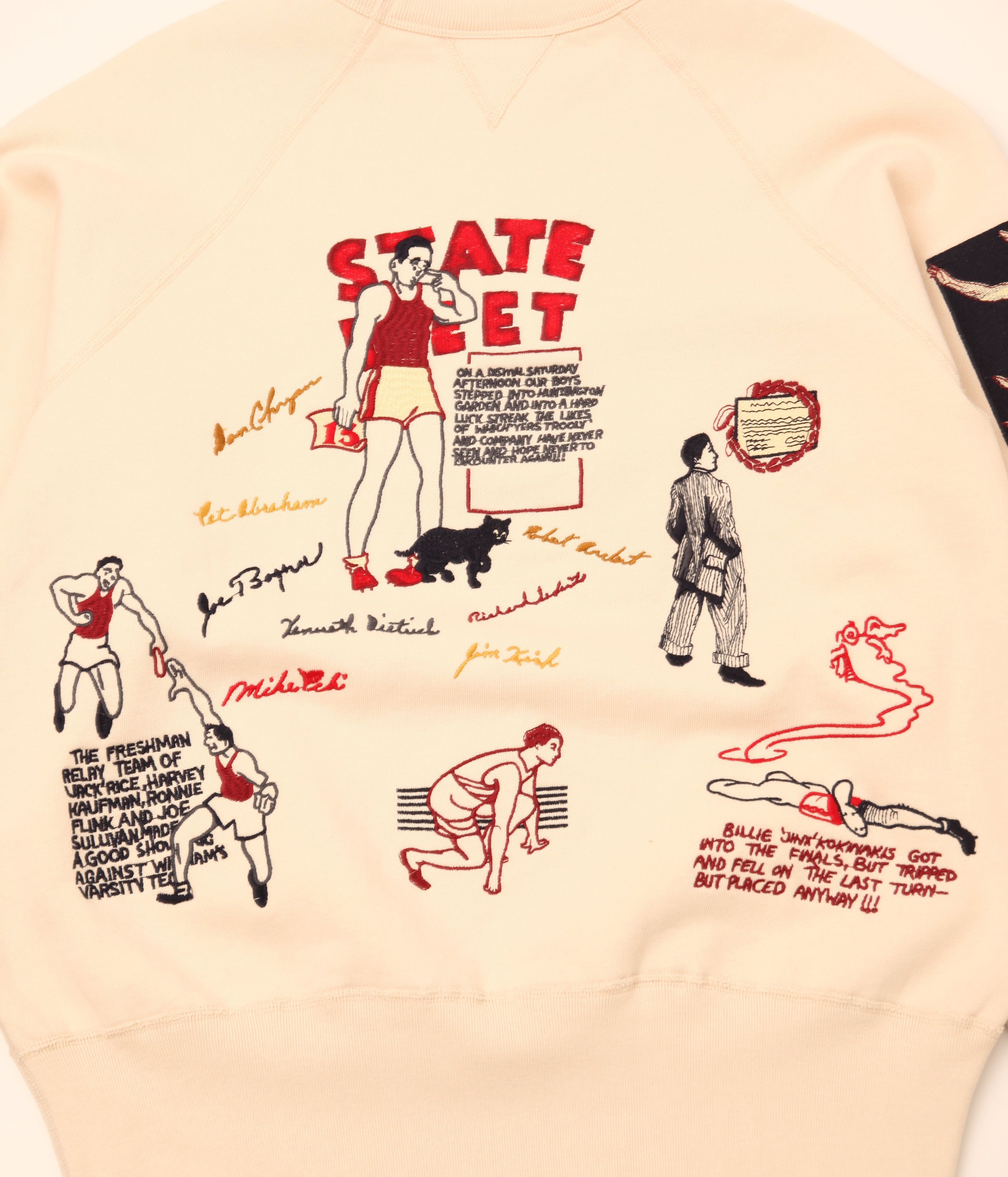 Samuel Zelig / VARSITY CREWNECK (ECRU) – LAFUNQUE