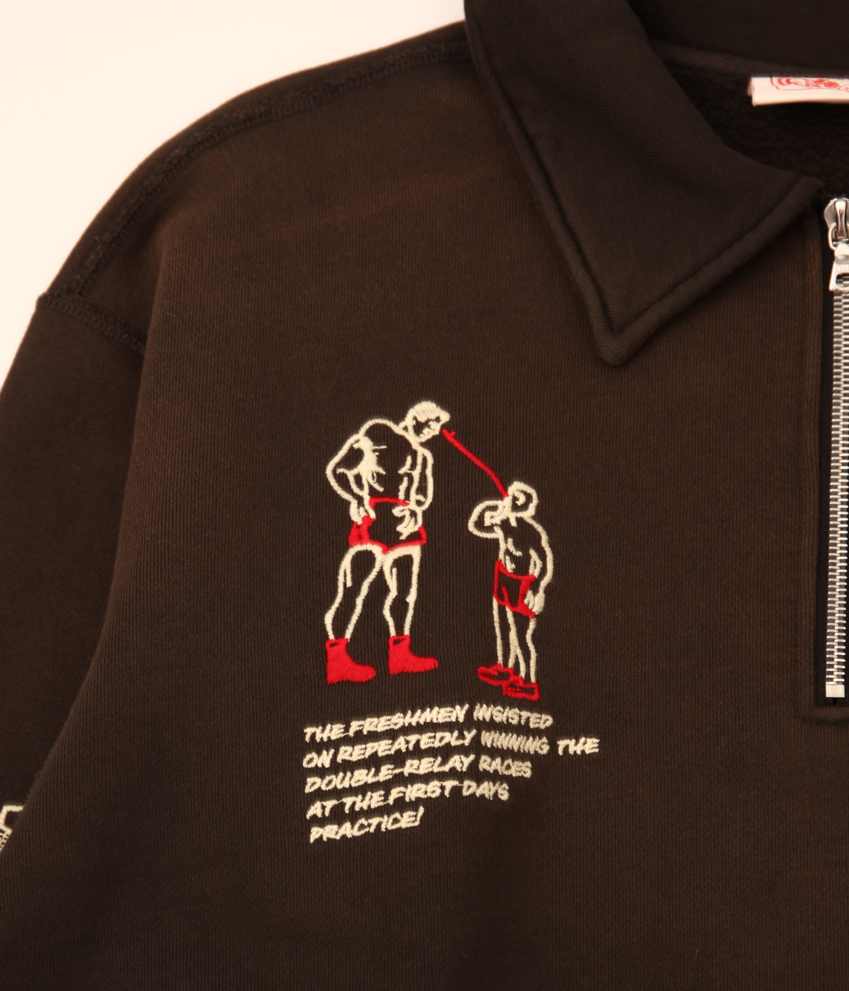 サクジロウ Samuel Zelig / VARSITY 1/4 ZIP (BLACK) – LAFUNQUE