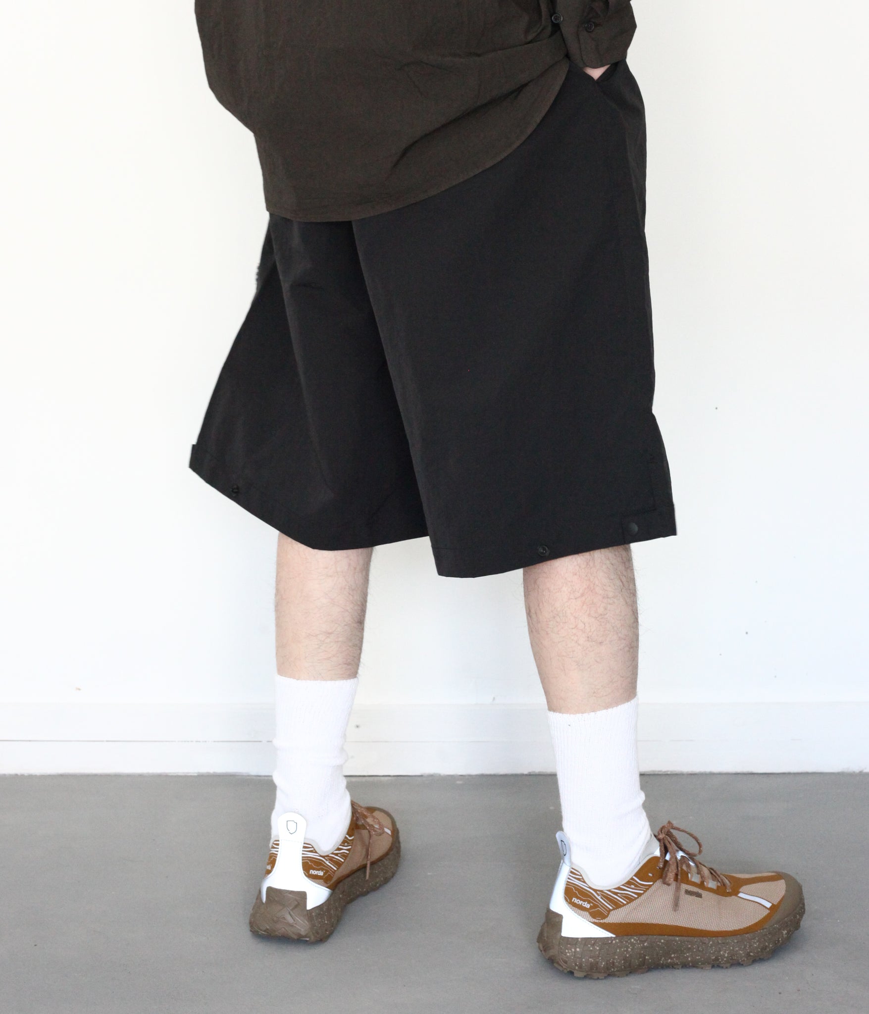 迷迭香　NYLON HARVEST LOOSE SHORTS 4 迷迭香 / NYLON HARVEST LOOSE SHORTS (BLACK) – LAFUNQUE