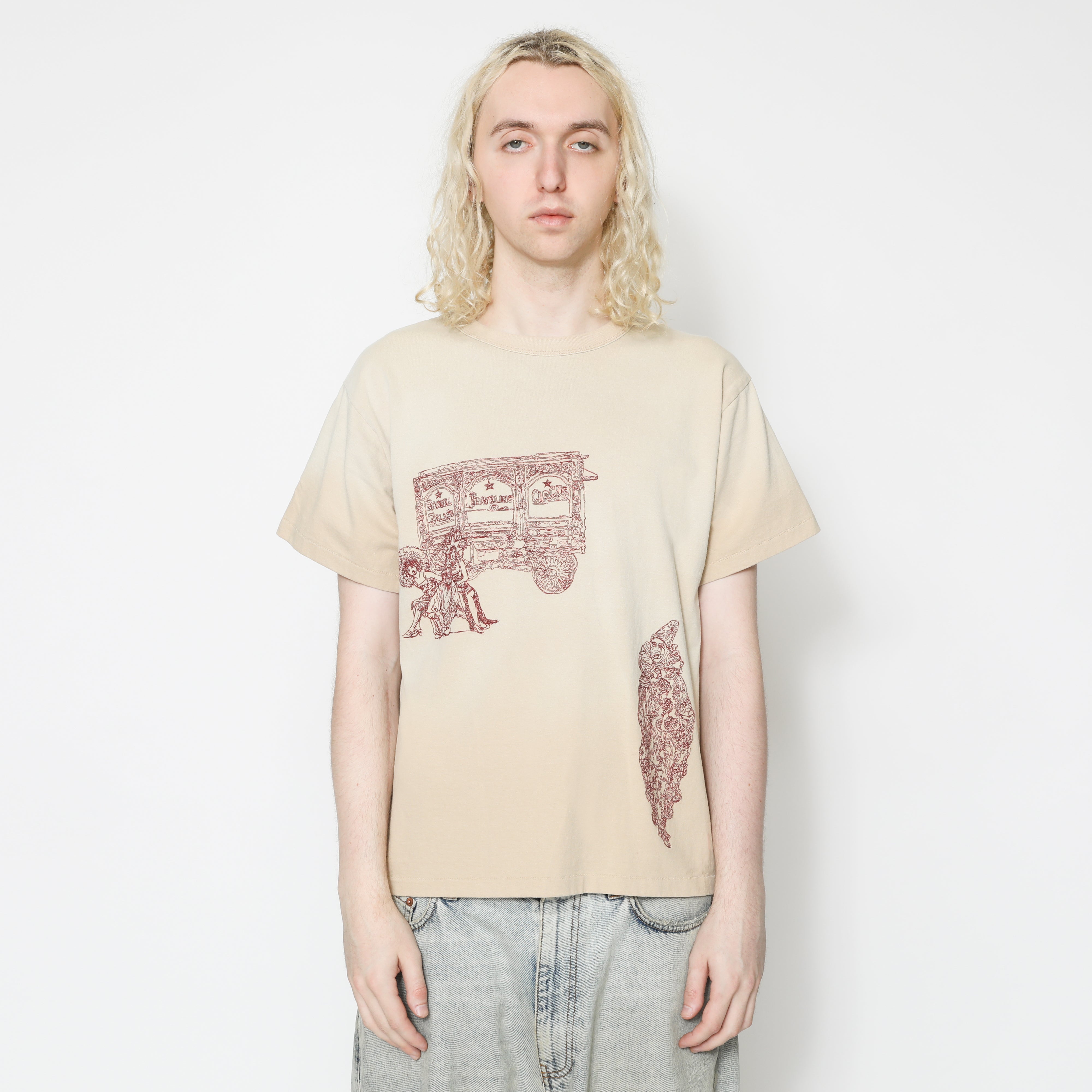 Samuel Zelig / CIRCUS TEE (KHAKI-RED) – LAFUNQUE