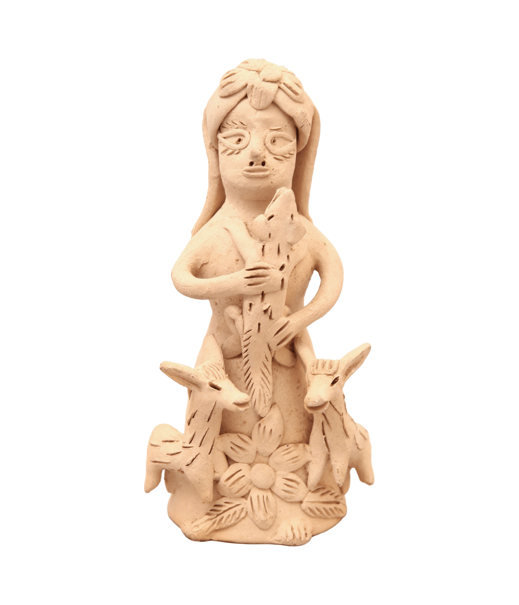VINTAGE / 70's~ MEXICO OAXACA "TEODORA BLANCO" CLAY DOLL