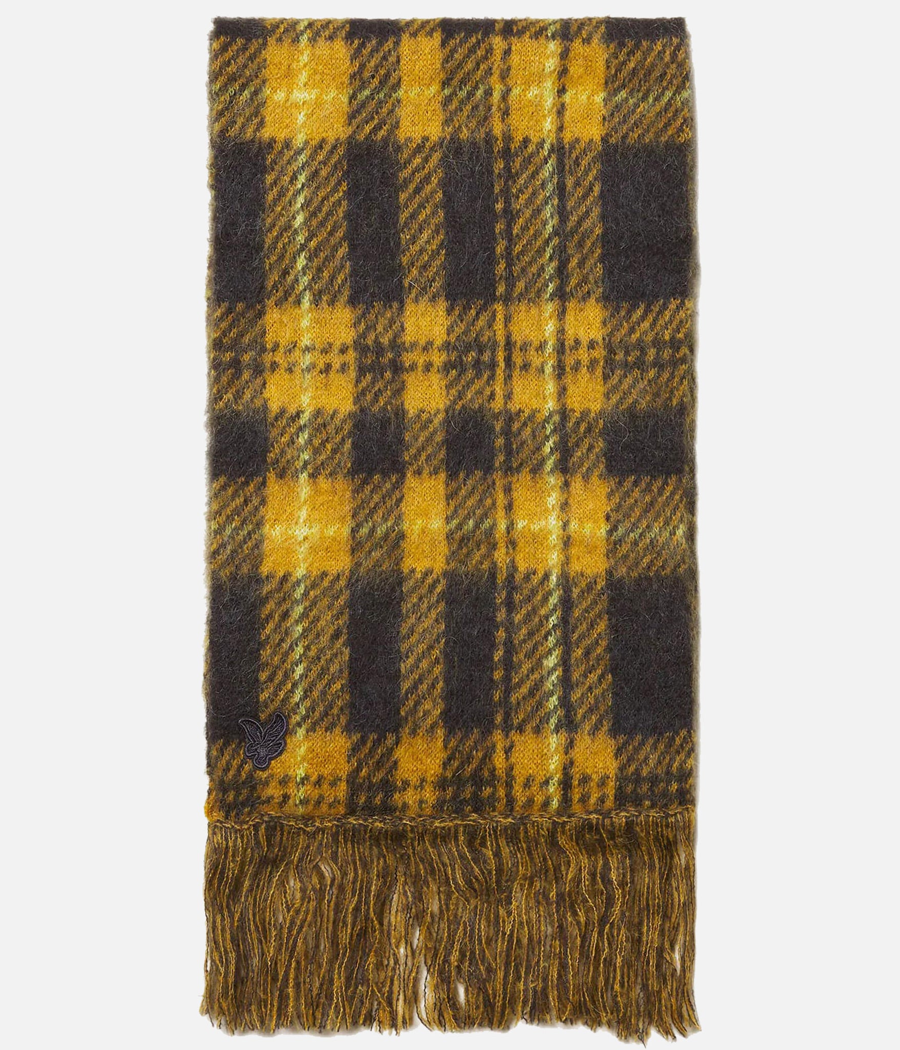 NICHOLAS DALEY × LYLE & SCOTT / KNITTED TARTAN SCARF(ANNIVERSARY GOLD)