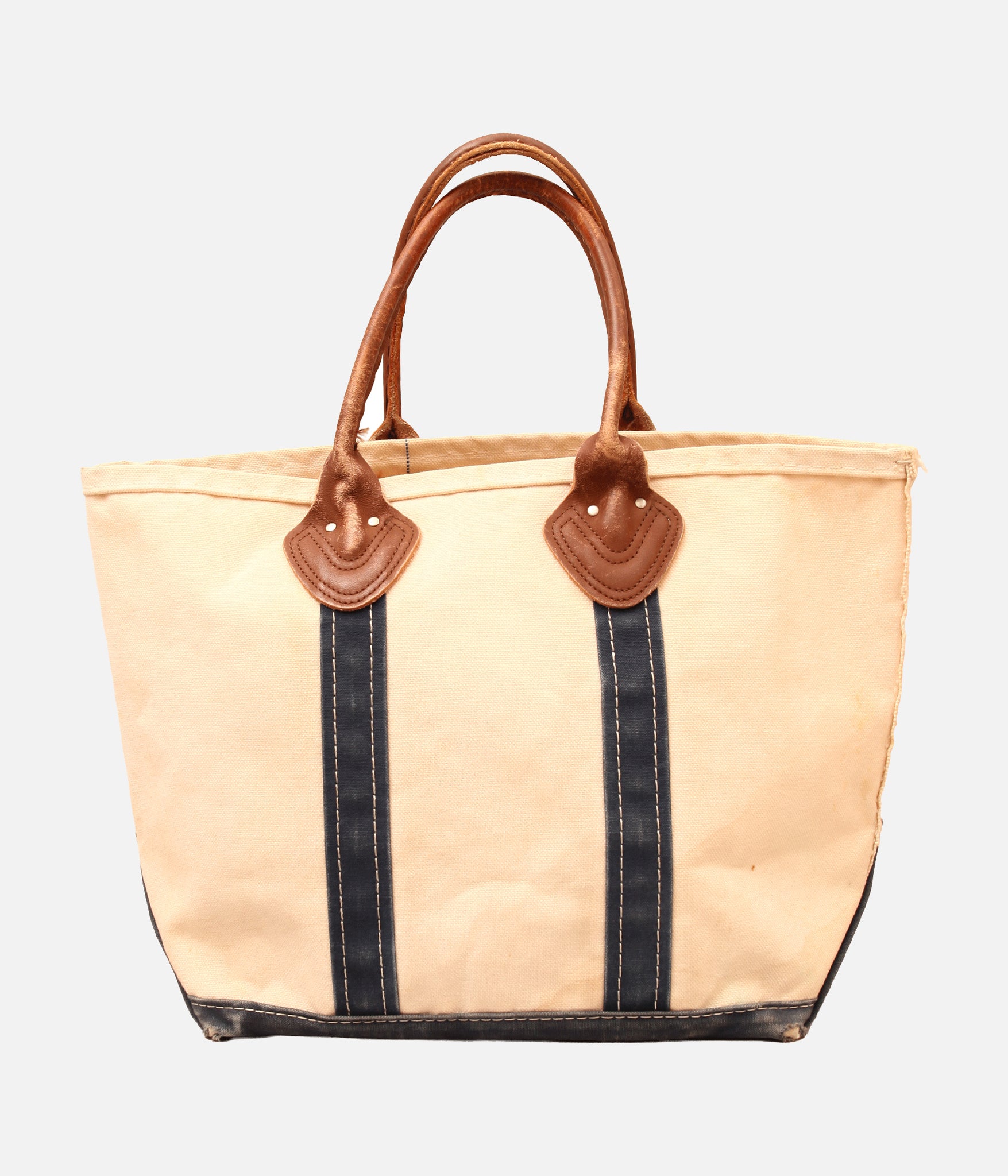 USED & VINTAGE / 80's "L.L.BEAN" LEATHER HANDLE TOTE BAG