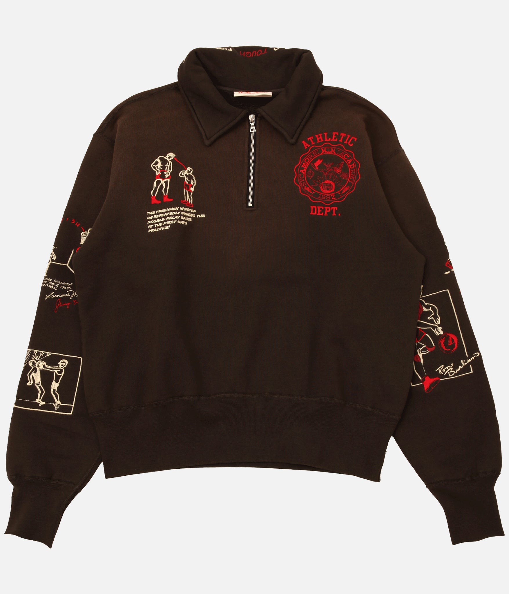 Samuel Zelig / VARSITY 1/4 ZIP (BLACK)