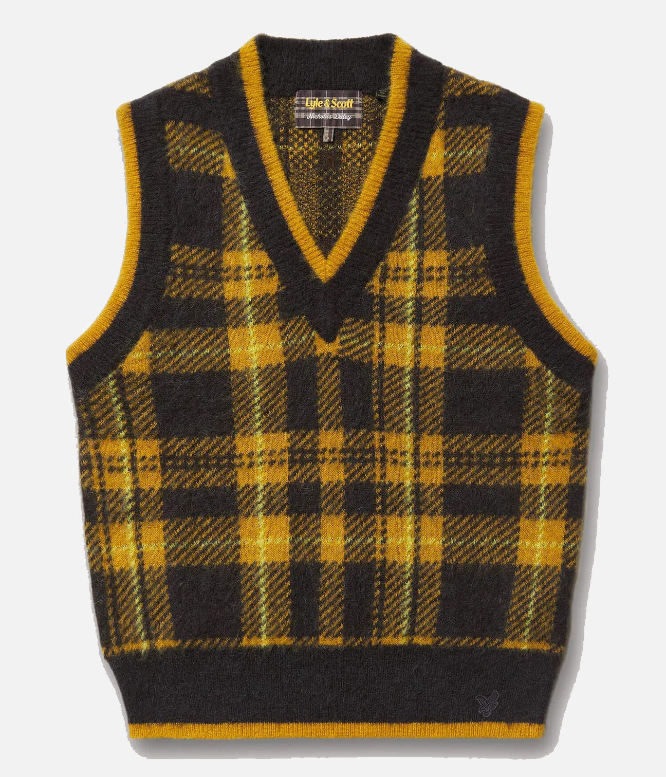 NICHOLAS DALEY × LYLE & SCOTT / KNITTED TARTAN VEST (ANNIVERSARY GOLD)