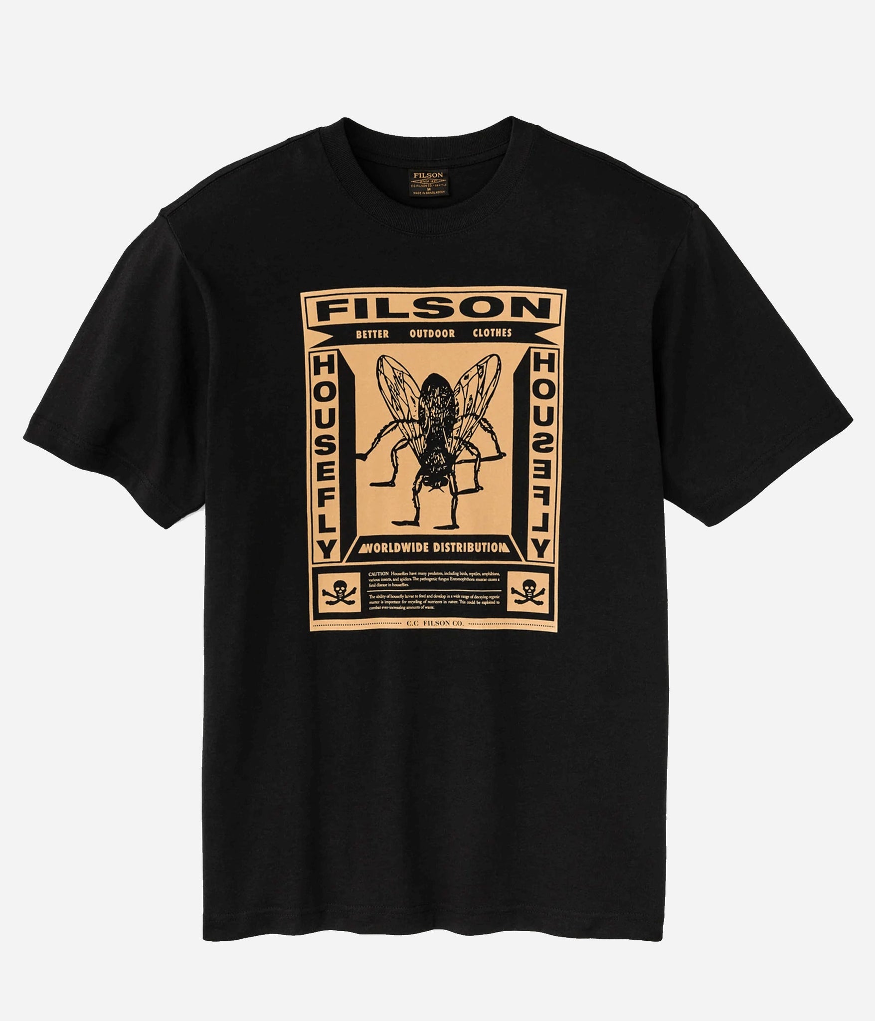 FILSON × HOUSEFLY FISHING / FRONTIER GRAPHIC T-SHIRT (BLACK)