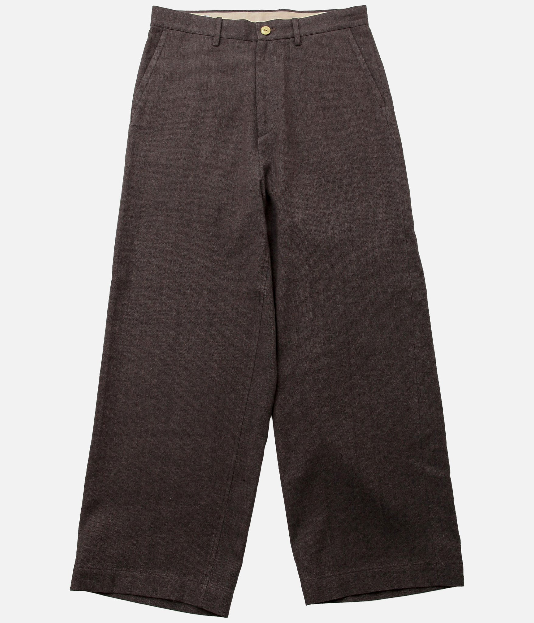 I AM DORK / WORK PANTS"LINEN×WOOL×CASHMERE" (BROWN MIX)
