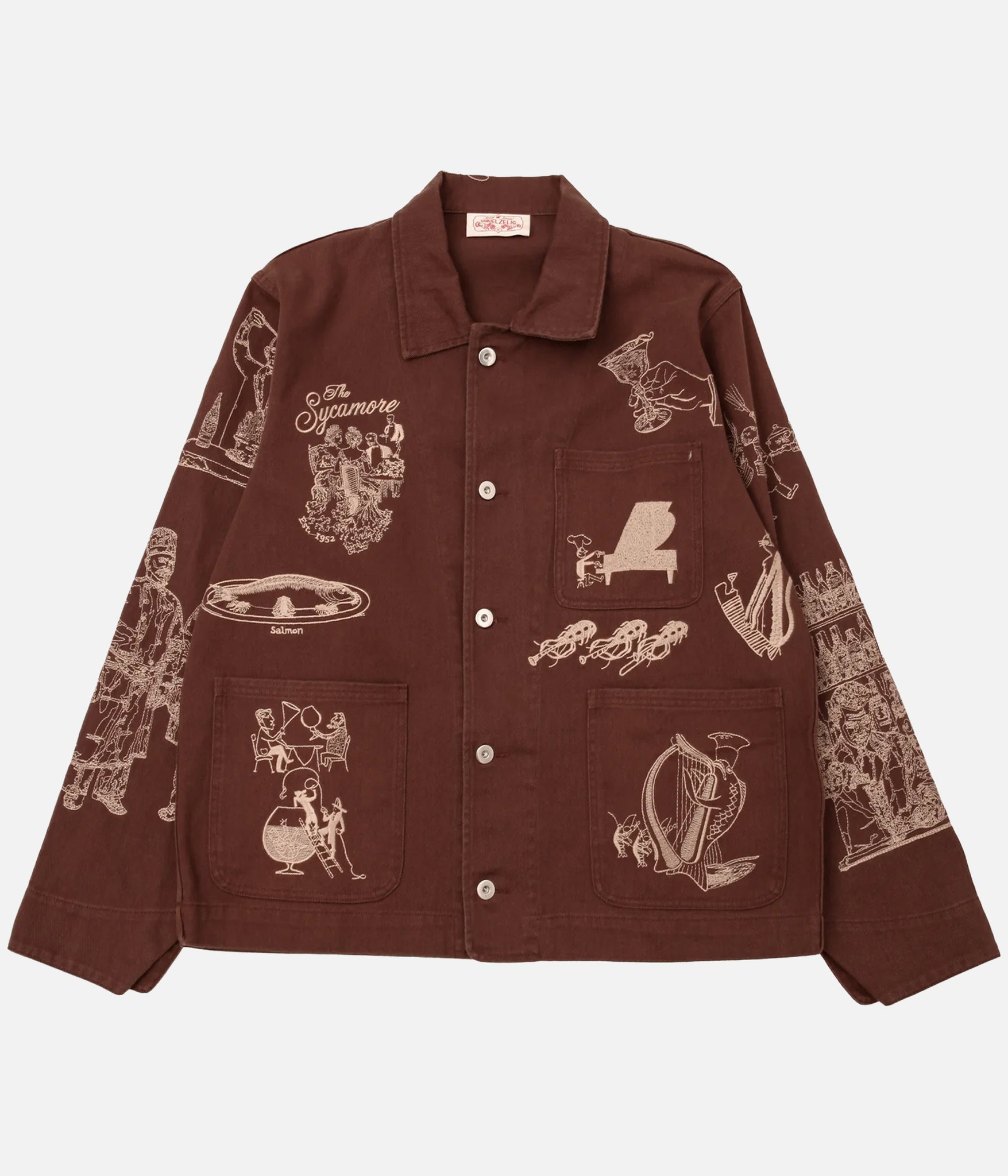 Samuel Zelig / RESTAURANT CHORE JACKET (CHARCOAL BROWN)