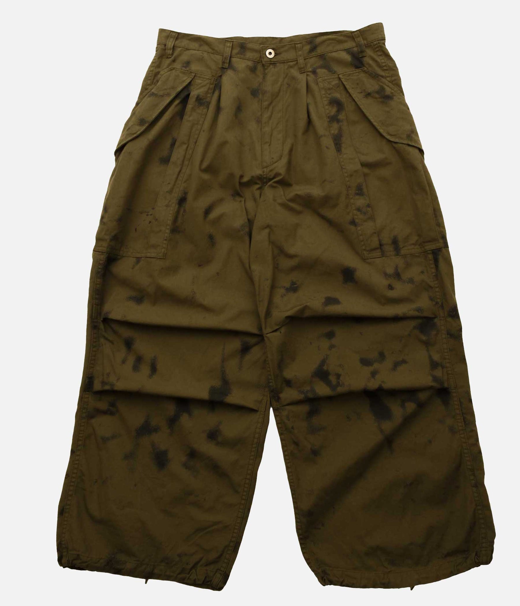 Gurank / POPLIN CAMOUFLAGE CARGO PANTS (KHAKI CAMO)